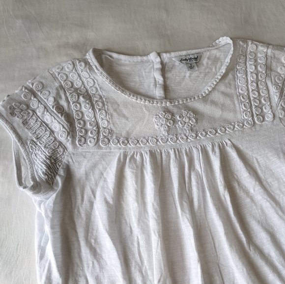 Lucky Brand White Top Lace Chest Women's Size Small - Picture 7 of 8